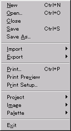 File menu