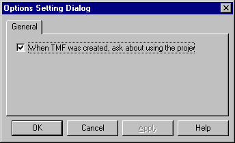 Option setting dialog