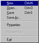 File menu